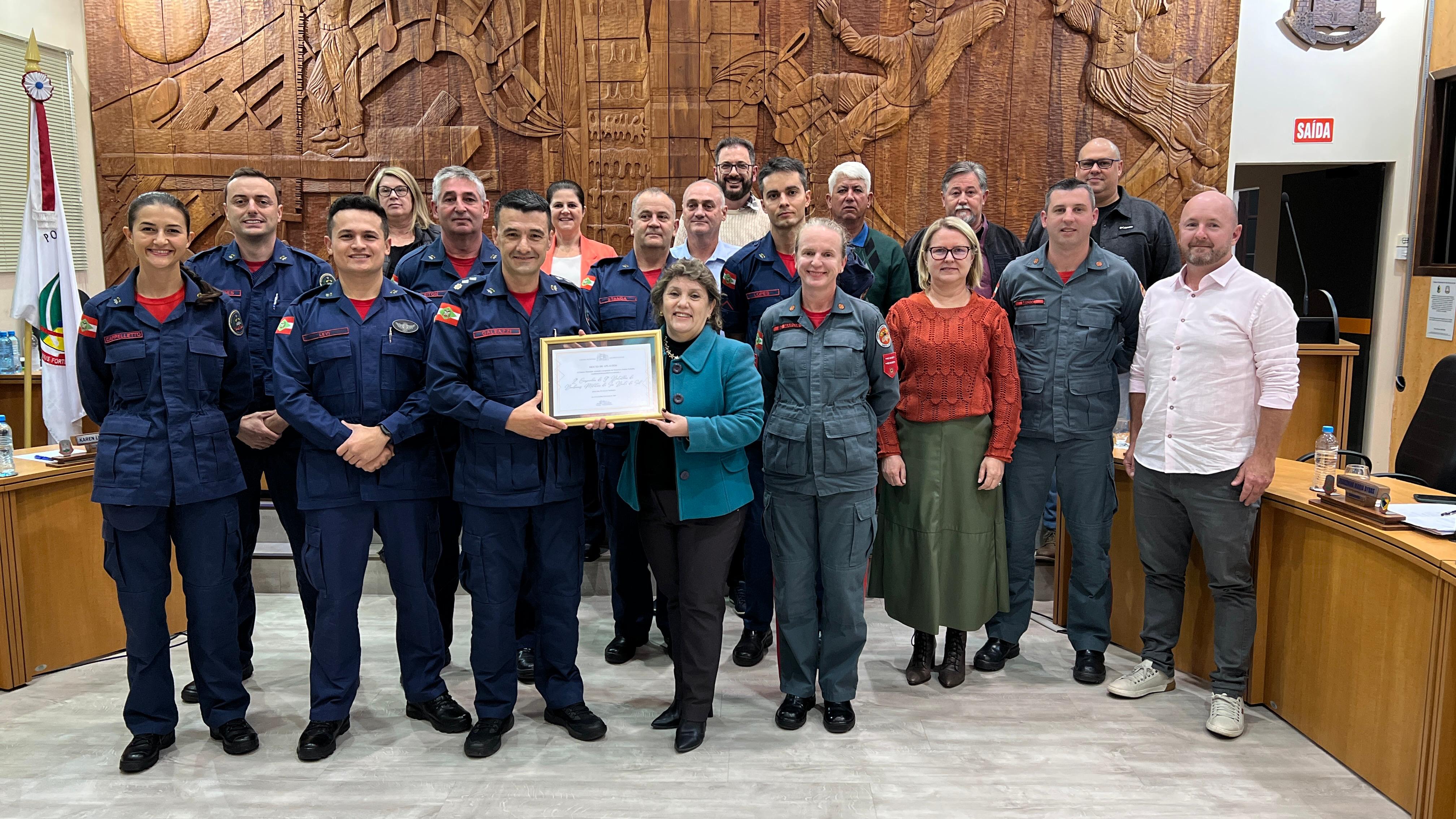 Homenagem aos bombeiros militares de São Bento do Sul